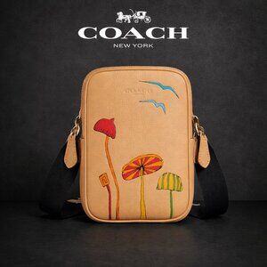 NWT Coach X Observed By Us Aden Crossbody Bag Mushroom Purse Leather Art